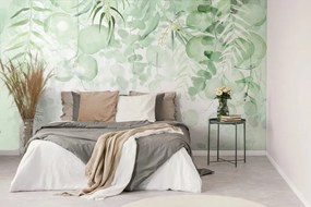 Carta da parati – Foglie Verdi Delicate