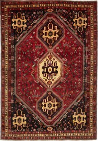 Shiraz Tappeto persiano 180 x 250 Rosso (Iran) Annodato A Mano