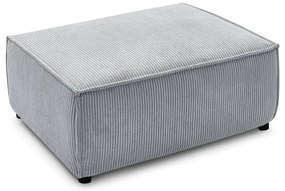 Sgabello in velluto a coste grigio chiaro Nihad - Bobochic Paris