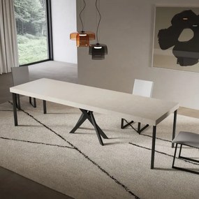 Consolle allungabile Libo Premium - Cashmere gambe antracite 90x40/300 cm