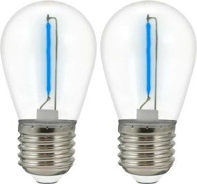 SET 2x Lampadina LED PARTY E27/0,3W/36V blu