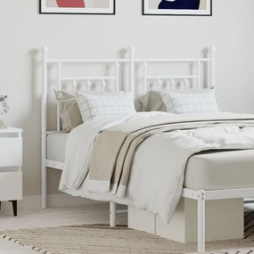 Testiera İn Metallo Bianco 120 Cm /