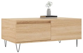 Tavolino salotto rovere sonoma 90x50x36,5 cm legno multistrato