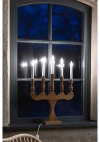 Markslöjd 706279 - Candelabro natalizio SVANEHOLM 5xE10/3W/230V pino/beige