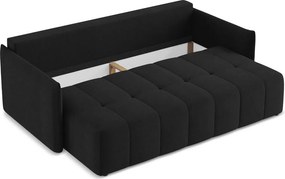 Divano nero allungabile/con contenitore 225 cm Moku – Makamii