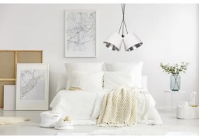 Lampadario su corda ZOMA 3xE27/60W/260V bianco/cromato lucido