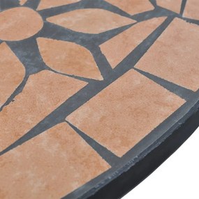 Tavolo da bistrot terracotta 60 cm a mosaico