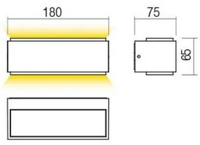 Redo 90400 - Applique a LED da esterno DASH LED/9W/230V 4000K IP65 bianco