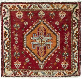 Shiraz Tappeto persiano 70x60 Rosso (Iran) Annodato A Mano