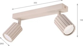 Brilagi - Faretto CRISPINA 2xGU10/10W/230V beige