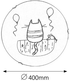 Rabalux 4558 - Applique per bambini CATHY 2xE27/60W