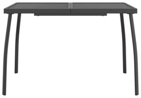 Tavolo da Giardino Antracite 110x80x72 cm Rete d'Acciaio