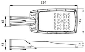 Lampione stradale a LED NOVUM PLUS LED/50W/230V IP65