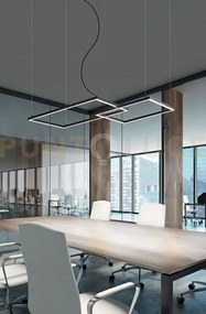Sospensione in alluminio colore nero cross led 64w cct 3000k 4000k ...