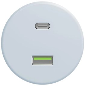 Kliklap - Presa USB vintage A+C senza cornice blu