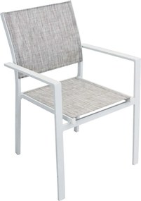 VENUS - poltrona da giardino in alluminio e textilene impilabile