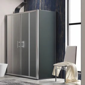 Kamalu - Cabina doccia 90x190 vetro satinato apertura scorrevole | KF6000S