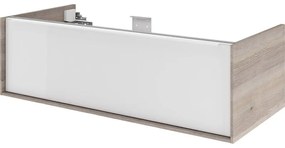 Mobile da bagno sotto lavabo Neo marrone laccato lucido L 105 x H 32 x P 48 cm 1 cassetto, lavabo non incluso