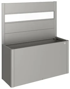 Frangivista con vetro in acciaio metallizzato grigio chiaro BIOHORT L 152 x H 91 cm, spessore 3 mm