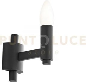 Applique a parete karol grigia 1 luce attacco e14 3x12,5x11,6cm in...