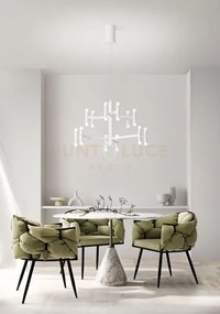 Sospensione candles in metallo e alluminio bianco d.70cm a led 68w ...