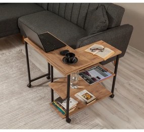 Tavolino MELIN 63x70 cm marrone/nero