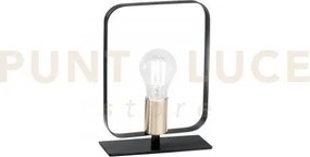 Lume smith nero e oro 1 luce attacco e27 19,5x19,5x24,8cm in metallo