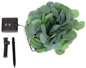 Aigostar - Catena LED solare 100xLED/12m IP65 bianco caldo eucalipto