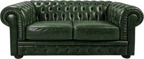Divano 2 Posti Royal Chesterfield L175 cm in Pelle Vintage - Verde