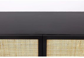 Cassettiera alta in rattan nero 80x100 cm Guuji - White Label