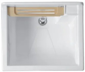 Colavene Jollywash mobile lavatoio 60x50 con cestello estraibile e tavola lavapanni double face bianco lucido