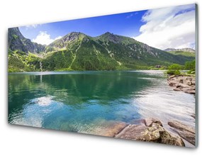 Pannello cucina paraschizzi Paesaggio del lago di montagna 100x50 cm