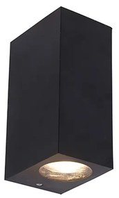 Lampada da parete intelligente in plastica nera incl. 2 GU10 Wifi - Baleno