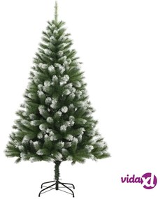 vidaXL Albero Natale Artificiale Incernierato con Neve Fioccata 120 cm
