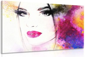 Stampa su tela – Ritratto femminile di moda