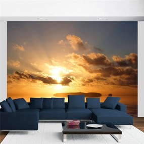 Fotomurale  mare  tramonto  Colore Blu, Dimensioni e Misure 350x270