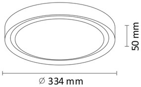 Plafoniera LED PERSE LED/15W/230V nera