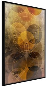 Poster  Golden Circles  Cornice Quadri Cornice nera, Larghezza x Altezza Home decor 30x45