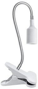 Lampada da tavolo flessibile con clip PLANTY 1xE27/30W/230V bianca