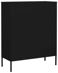 Armadietto nero 80x35x101,5 cm in acciaio