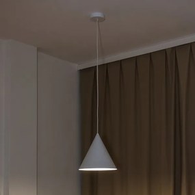 Lampadario su cavo ETNA II 1xE27/15W/230V pr. 25 cm bianco