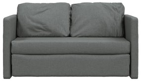 Divano letto da terra 2 in 1 grigio scuro 112x174x55 cm tessuto