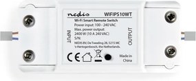 Nedis WIFIPS10WT − Interruttore per circuito elettrico 2500W/230V/17dBm Wifi
