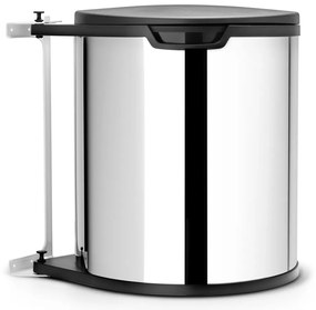 Cestino per la spazzatura in acciaio in argento lucido incorporabile 15 l – Brabantia