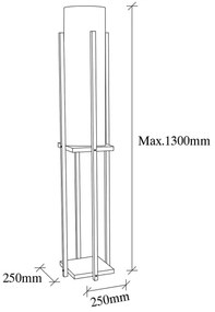 Lampada da terra 1xE27/40W/230V bianco