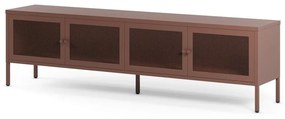 Mobile TV burgundy in metallo 160x50x35 cm Fayna – Marckeric