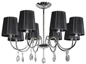 Lampadario su palo SORENTO 8xE14/40W/230V nero