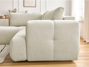 Divano angolare beige allungabile e con contenitore (penisola a sinistra/a L) Fuji – Bobochic Paris