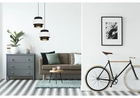 Lampadario a sospensione con filo NESS 2xE27/60W/230V diametro 30 cm nero/bianco