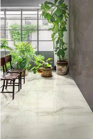 Piastrella da pavimento interno in gres porcellanato 120 x 278 cm rettificato bianco crema lucido Jolie traffico molto intenso (pei 5/5) Sp. 6 mm 6.68 mq